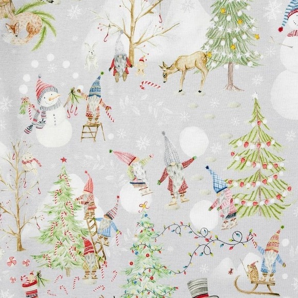 Pottery Barn Kids Other - Pottery Barn Kids Unisex Adult M Snow Day Gnomes Organic Cotton Pajamas